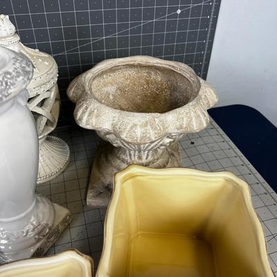 Home DÃ©cor; Planter, Candle Sticks, Jars