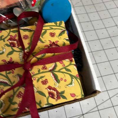 Drawer of Fun stuff: Fan, Jewels, Perfume, etc. 