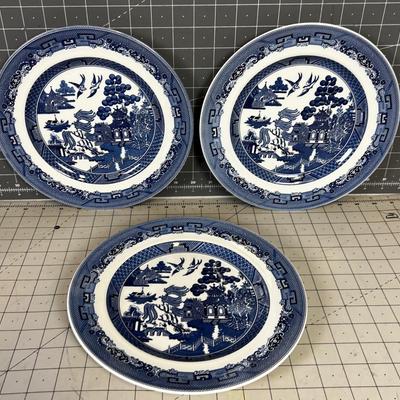 Blue Willow Dinner Plates (3) 