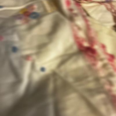 Stack of Crocheted Edge and Embroidered Pillow Cases