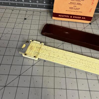 Slide Rule with Manuel And Case 