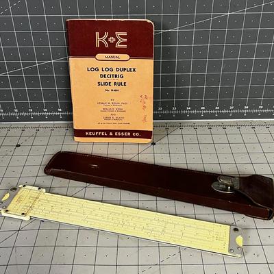 Slide Rule with Manuel And Case 