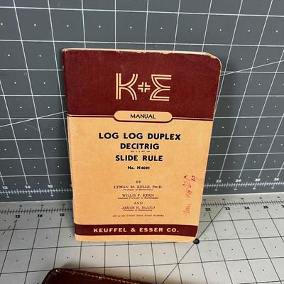 Slide Rule with Manuel And Case 