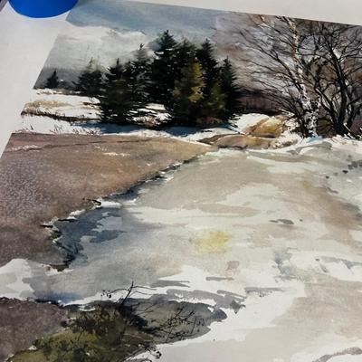 Print by Phil Austin of Winter Field 