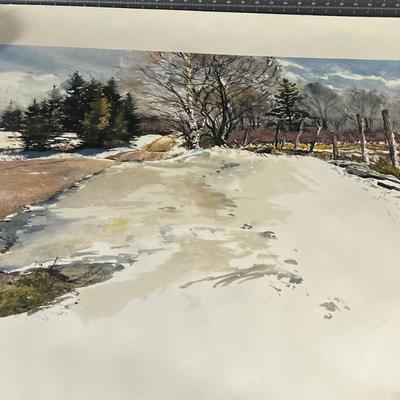 Print by Phil Austin of Winter Field 