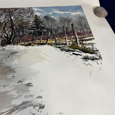 Print by Phil Austin of Winter Field 