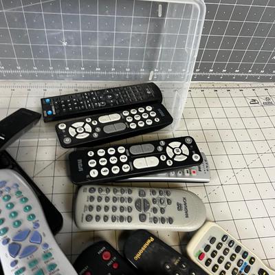 Pile of Remotes in a tub