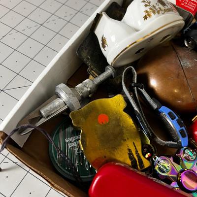 Grandpa's Junk Drawer: Watch, Trophy, Flashlight etc. 
