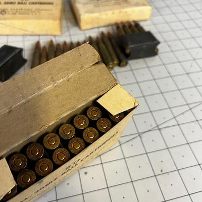 A bunch of Military 30.06 Ammo with M1 Clips