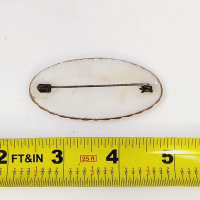 ANTIQUE TSCHECOSLEVAQUIA EXPOSITION OF PARIS 1932 GOLD TRIMMED PIN