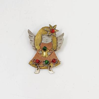 BEAUTIFUL HANDCRAFTED BRASS & COPPER ANGEL PIN