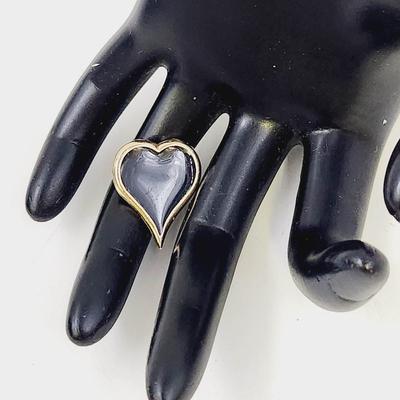 SARAH COVENTRY GOLD TONED MOTHER OF PEARL BLUE PIN