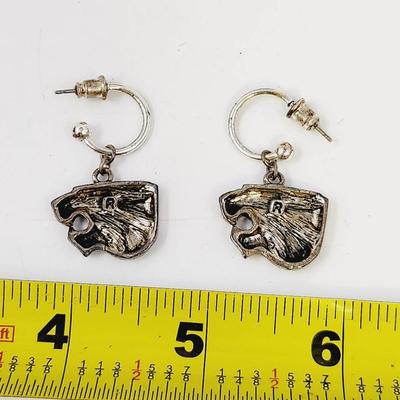 SILVER TONED SIGNED KSTATE EARRINGS