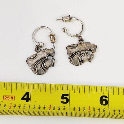 SILVER TONED SIGNED KSTATE EARRINGS