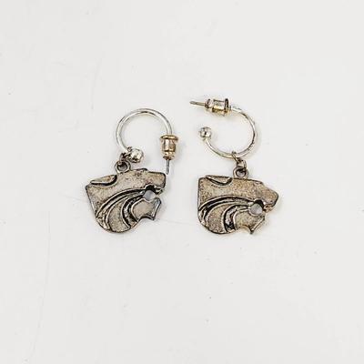 SILVER TONED SIGNED KSTATE EARRINGS