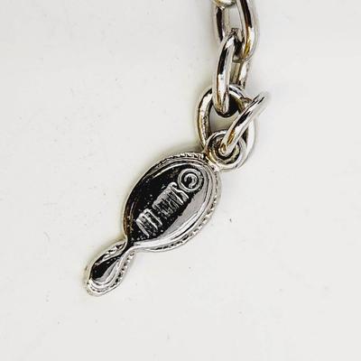 VINTAGE SARAH COVENTRY SILVER TONED & PURPLE NECKLACE