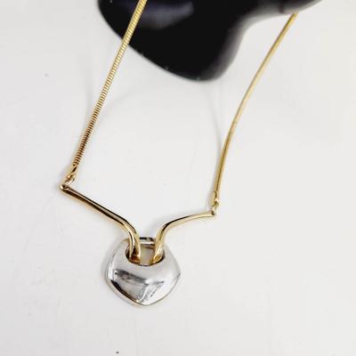 VINTAGE ARTISTRY 2 TONED DESIGNER NECKLACE