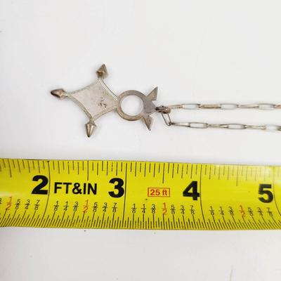 TUAREG "AGADEZ" CROSS SILVER TONED NECKLACE (SEE DESCRIPTION)
