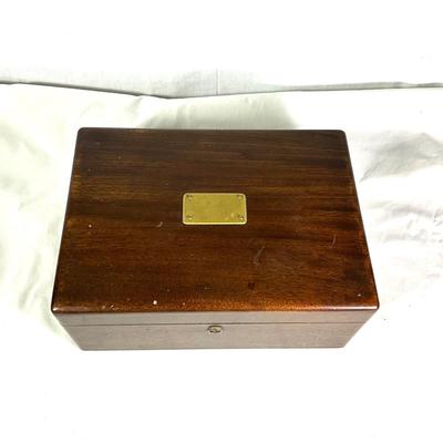 1346 Antique Wooden Humidor Box