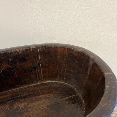 Small Wooden Bath Style Bowl