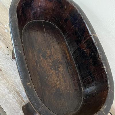 Small Wooden Bath Style Bowl