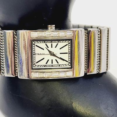 DKNY NY3687 SILVER STEEL WATCH W/ CRYSTALS AROUND THE FACE WATCH