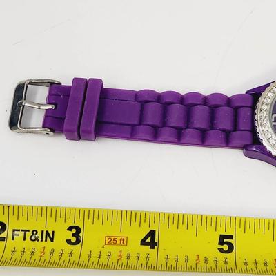 LICENSED COLLEGIATE K-STATE FAUX DIAMOND WATCH