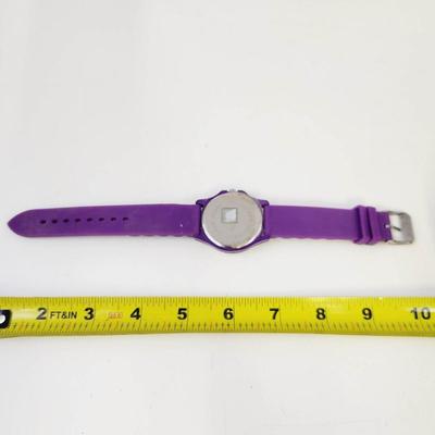 LICENSED COLLEGIATE K-STATE FAUX DIAMOND WATCH