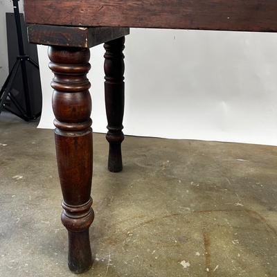 1328 Antique Mahogany Slanted Top Double Width Writing Desk