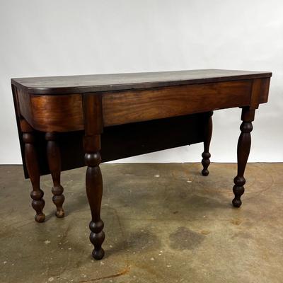 1329 Antique Cherry Half Drop Leaf Banquet Table