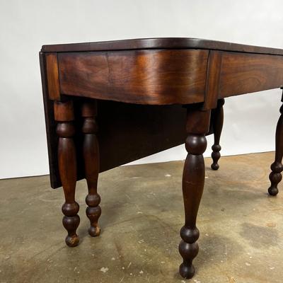 1329 Antique Cherry Half Drop Leaf Banquet Table