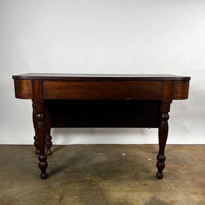 1329 Antique Cherry Half Drop Leaf Banquet Table