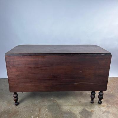 1329 Antique Cherry Half Drop Leaf Banquet Table
