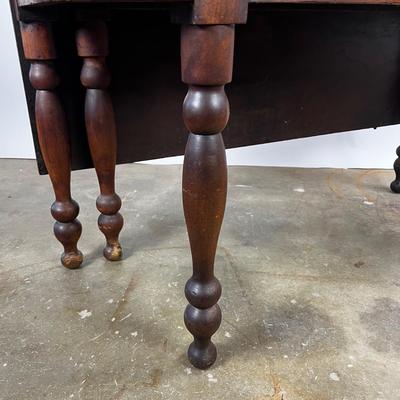 1329 Antique Cherry Half Drop Leaf Banquet Table