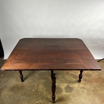 1329 Antique Cherry Half Drop Leaf Banquet Table