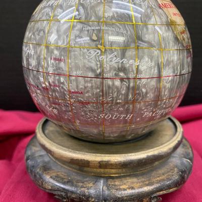 Gem stone Globe with base
