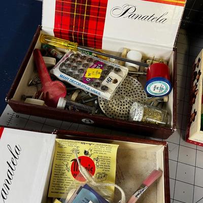 Cigar Boxes full of junk drawer clean outs. 