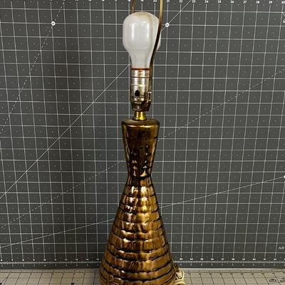 Mid Century Table Lamp Goldish