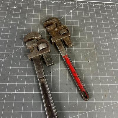 (2) Vintage 14" Pipe Wrenches