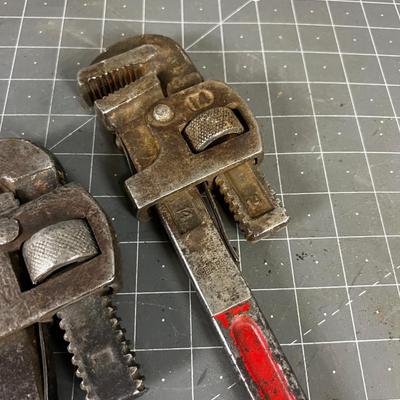 (2) Vintage 14" Pipe Wrenches
