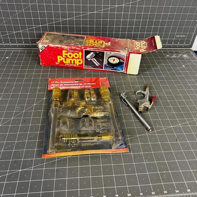 Foot Pump and Air Accessories Kit 