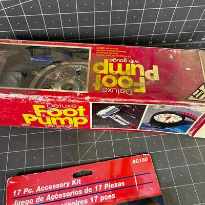 Foot Pump and Air Accessories Kit 