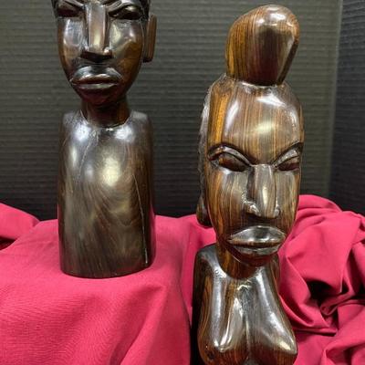 Wooden Statues - Male and Female