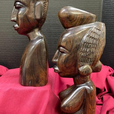 Wooden Statues - Male and Female