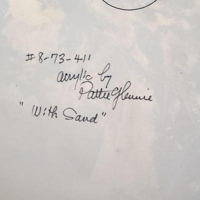 Vintage abstract acrylic painting art by Pattie Henny