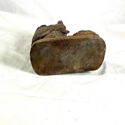 1349 Antique Handcarved Black Forest Bear Pipe Stand