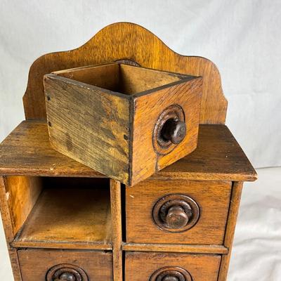 1354 Antique Wooden Spice Cabinet