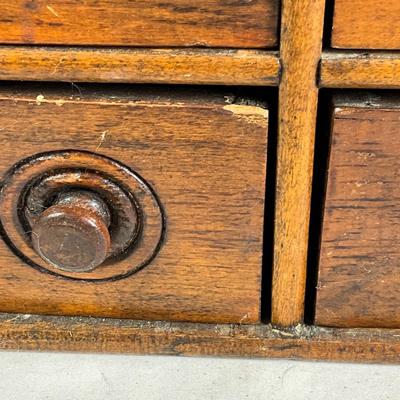 1354 Antique Wooden Spice Cabinet