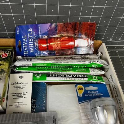 Emergency Items: Whistle, Blanket, Flashlight, Fire Starter