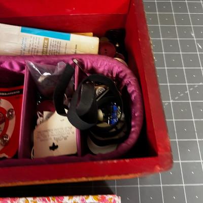 Sewing Kit Plus a Box of Buttons in the Box. 